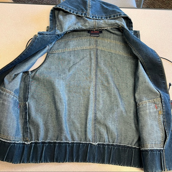 Hooded jean vest NWT - Picture 3 of 12